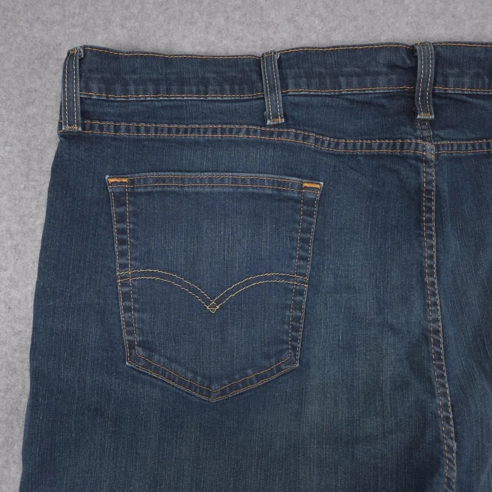Levis 502 Mens Size 50x29 Blue Taper Fit Stretch Denim Jeans